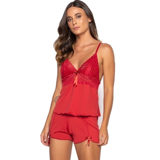 Pijama Curto Bravaa Store Baby Doll Short Doll Renda Short Doll 299