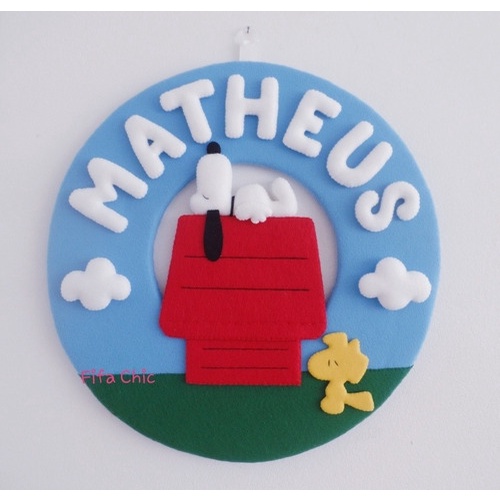 Guirlanda Enfeite De Porta Maternidade Snoopy