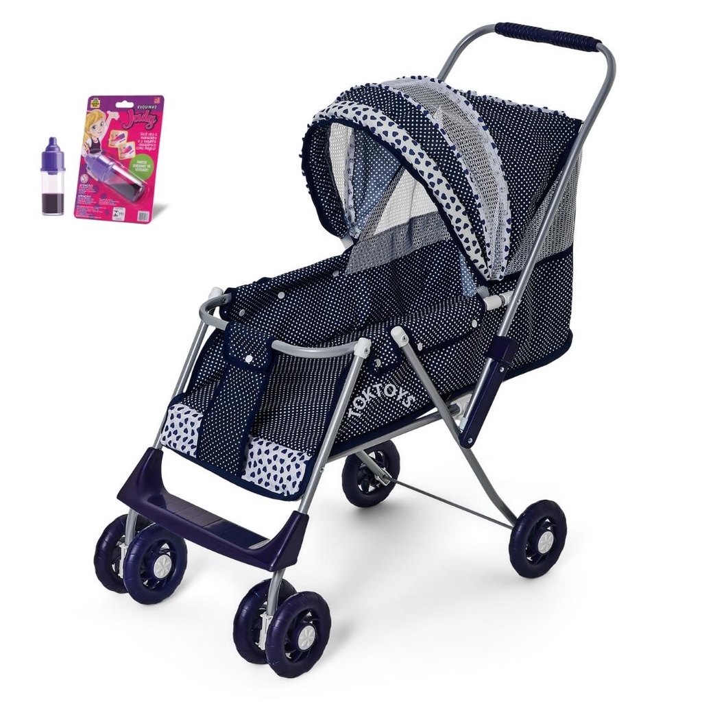 Carrinho de Boneca Infantil Bebê Reborn Alive Milan Luxo