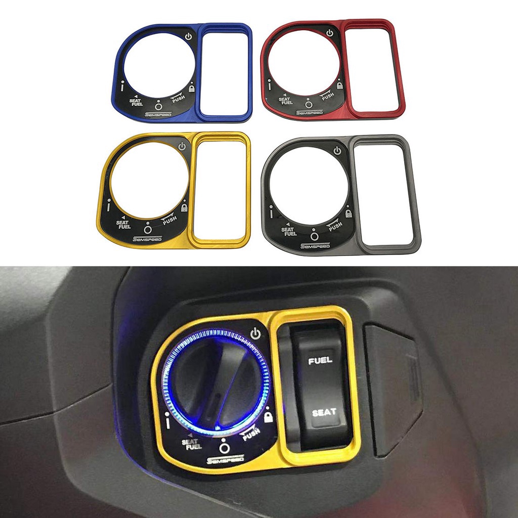SEMSPEED Interruptor De Bloqueio Da Motocicleta Botão Porta Ignição Capa Para Honda ADV150 ADV 150 2019-2023