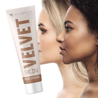 Base Liquida Velvet Skin Pele Perfeita Bella femme 30ml Acabamento Perfeito em Oferta na Shopee