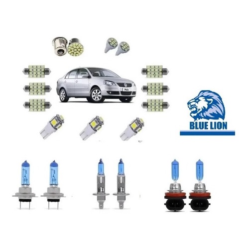 Led Kit Polo Super Branca + Farol E Milha 2007/2014