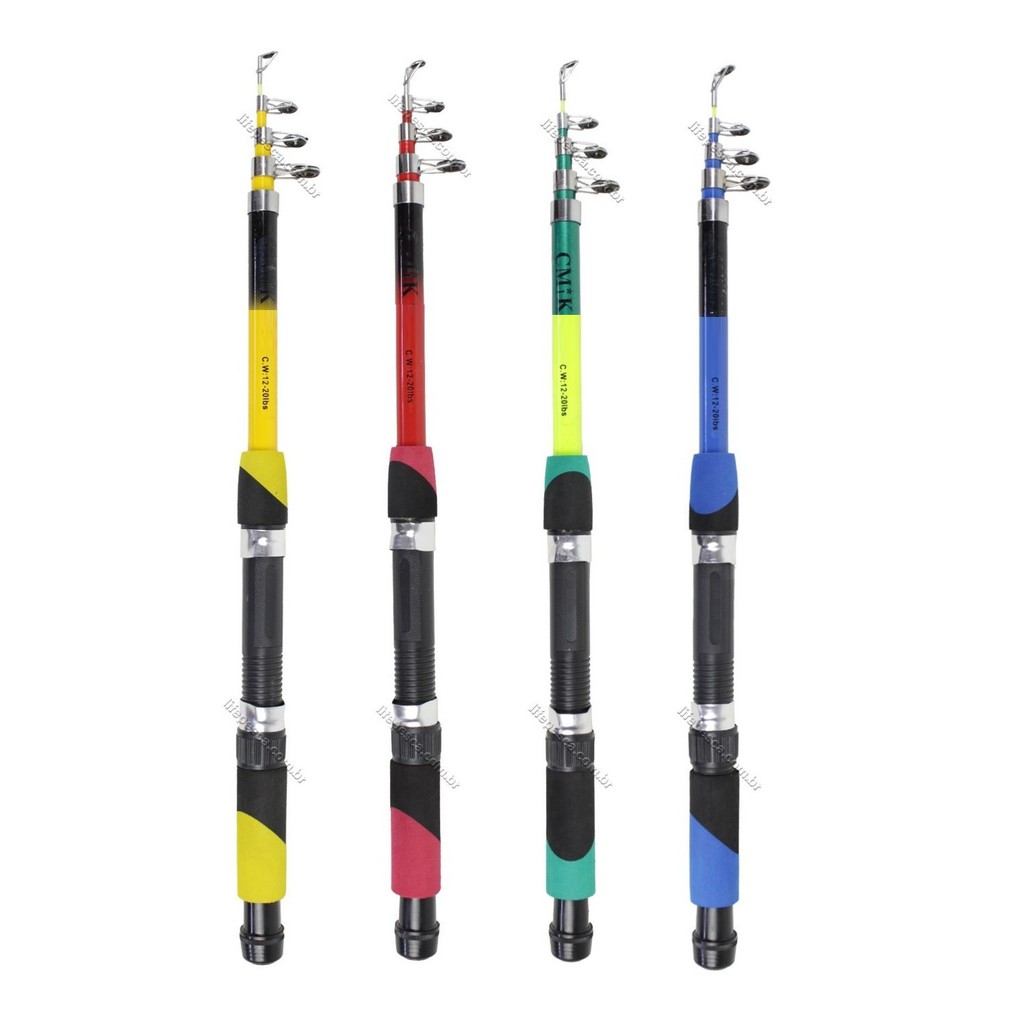 Kit De Pesca Completo 2 Varas Telescópicas 2 Molinetes + Acessórios (Ref. 11)