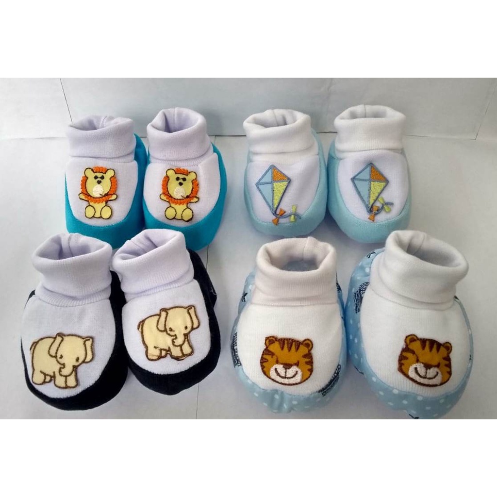 Kit Pantufa Bordado com 4 peças Masculino - Sapatinho Bebê em Oferta na Shopee