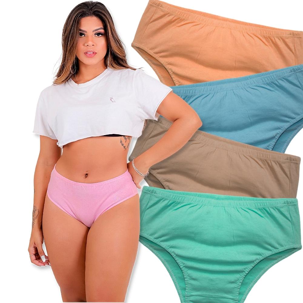 kit 10 calcinha calcola de senhora tangao algodao feminina calça da vovó Empório Da Roupa