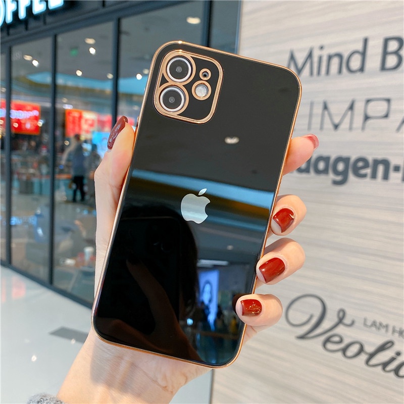 Capinha 6D Galvanizada Para Iphone 11 12 14 Pro Max Xr X Xs 7 8 Plus Se 2020