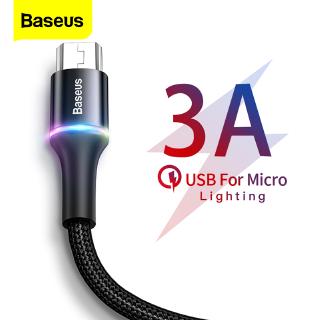 Baseus Cabo de Carga Micro USB/Lighting LED/3A para Android Mobile Phone Cable
