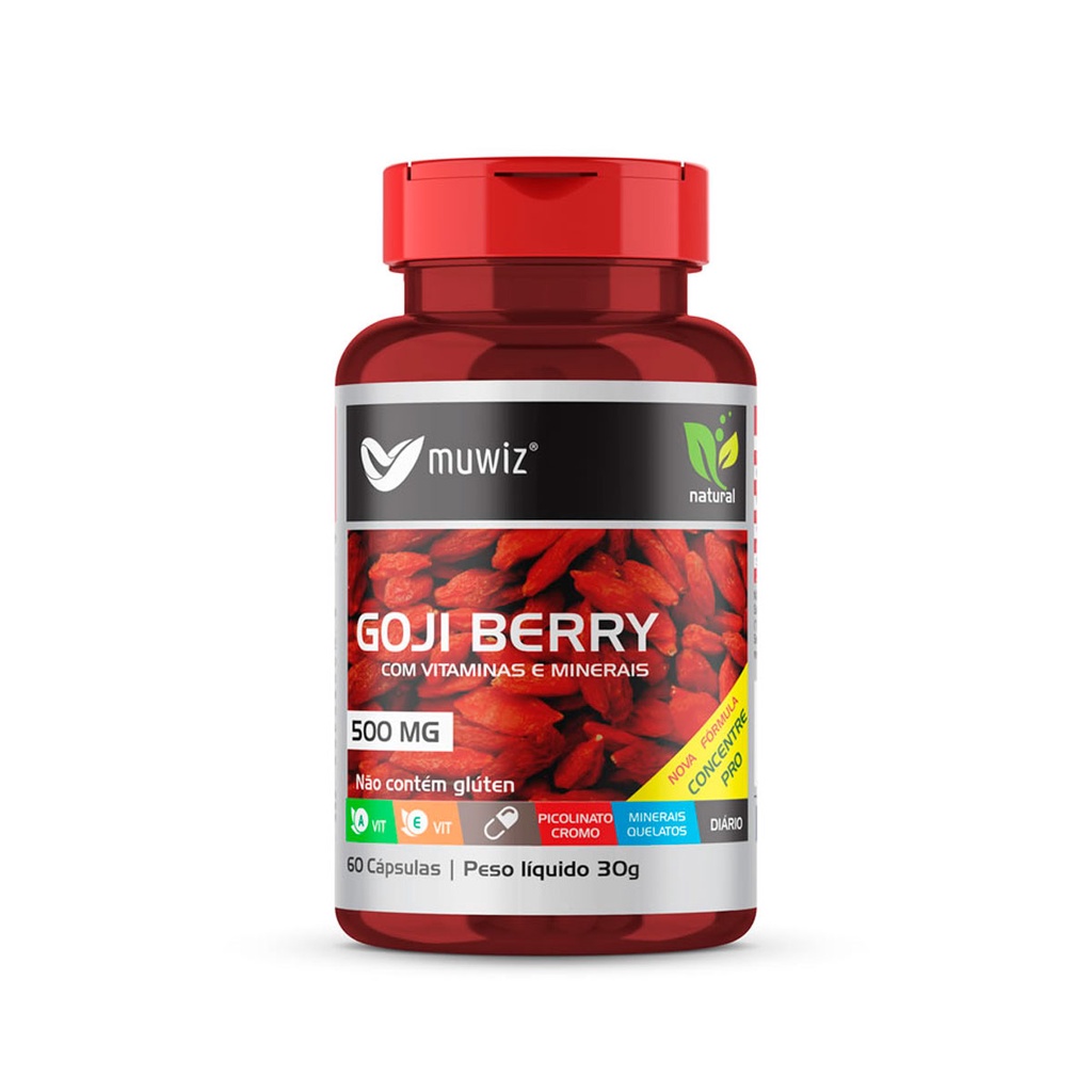 Goji Berry 500mg 60 cápsulas - Muwiz