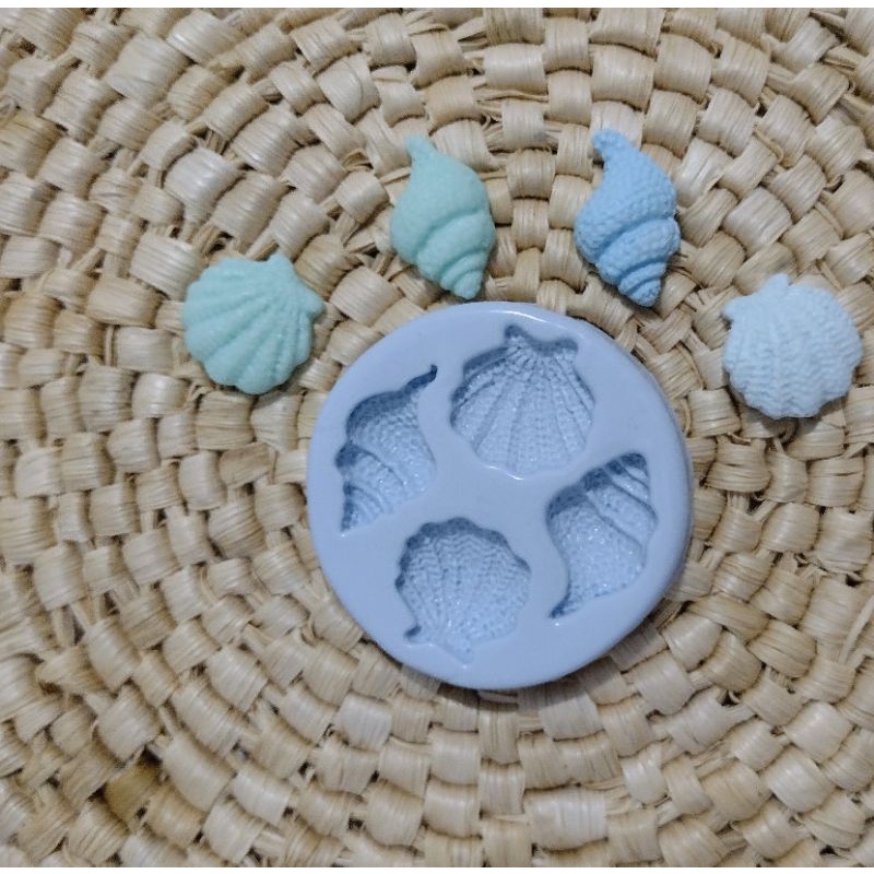 molde de silicone mini conchas