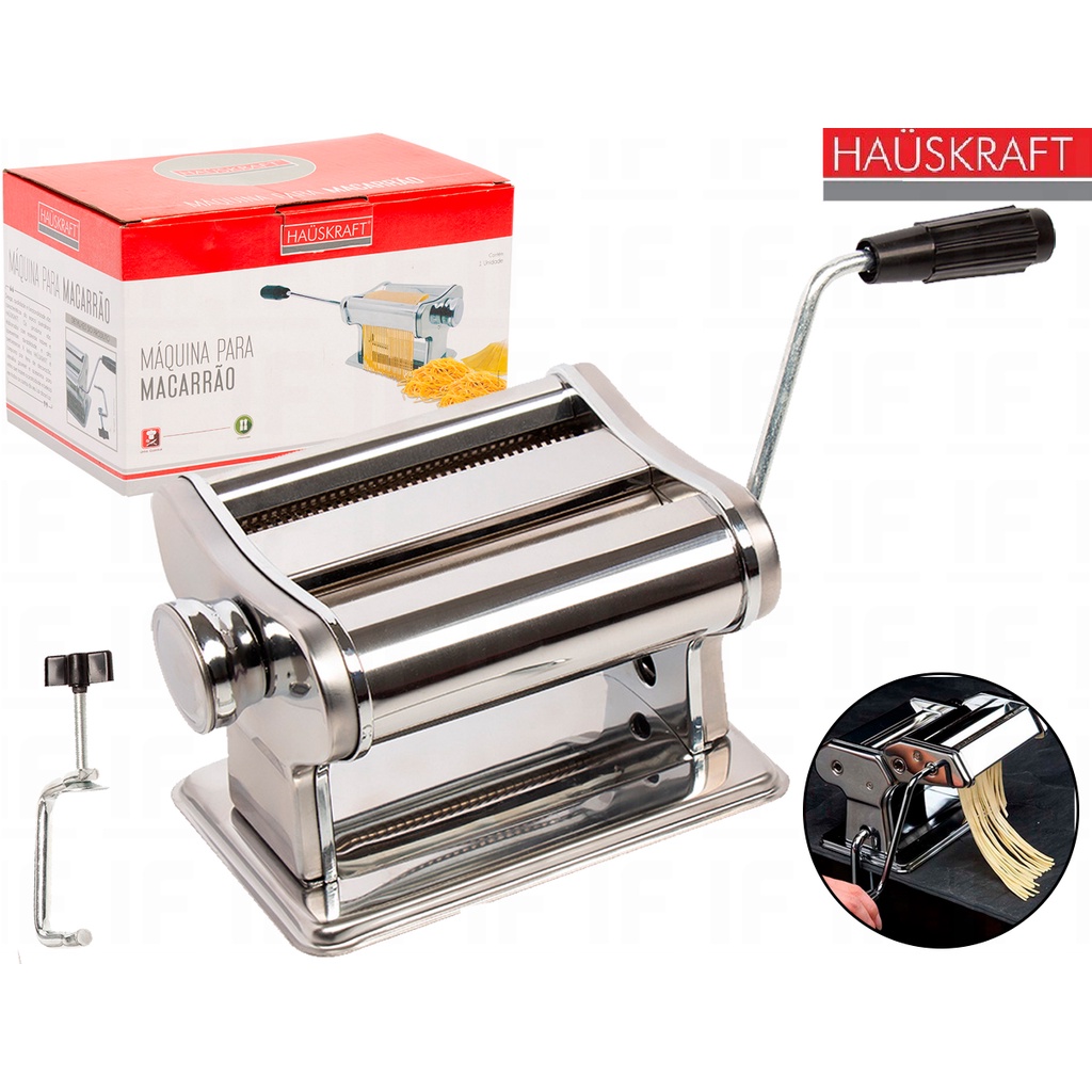 Máquina Para Macarrão Caseira Em Inox Hauskraft