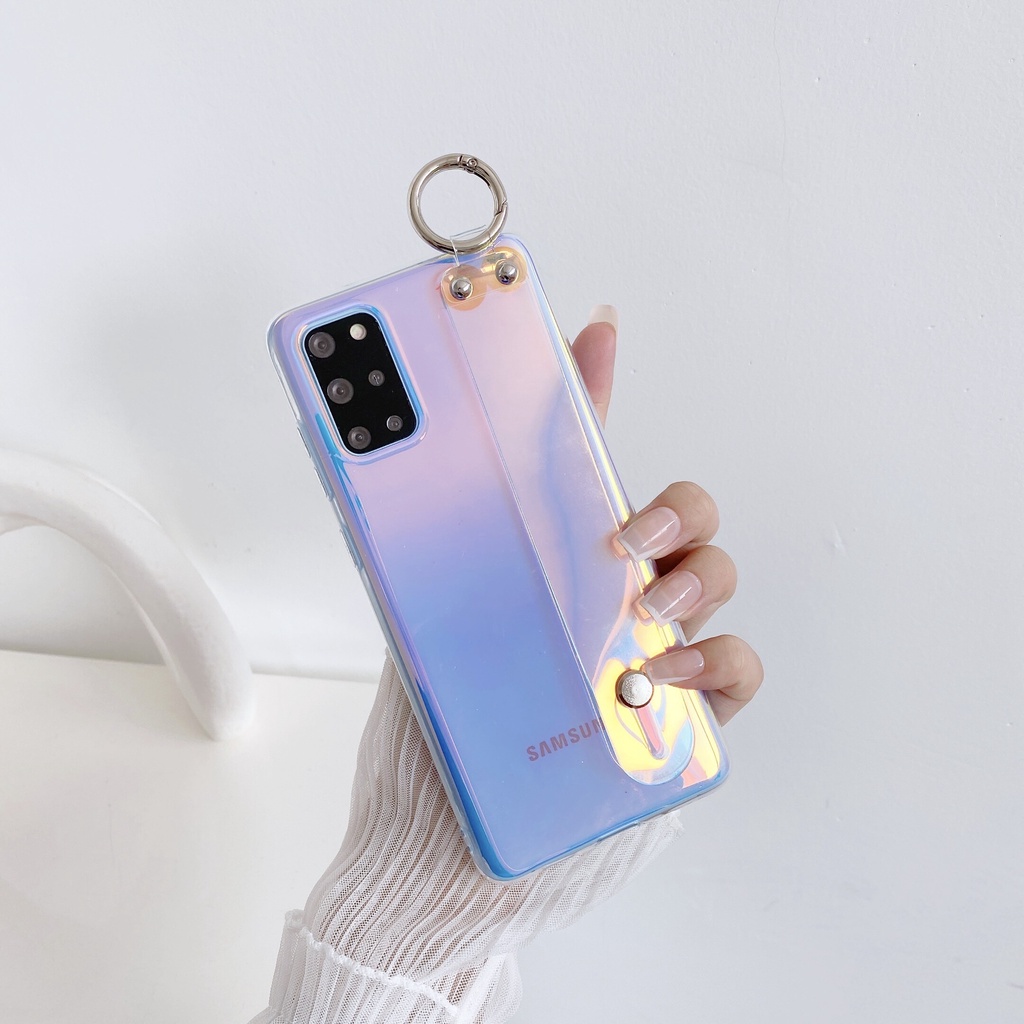 Estojo Para Samsung Galaxy S25 S24 S23 S22 Plus S20 FE Nota 20 Ultra Colorido TPU Capa Traseira Do Telefone Com Pulseira em Oferta na Shopee