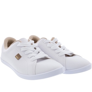 Tênis Beira Rio Conforto Casual Pespontos Branco