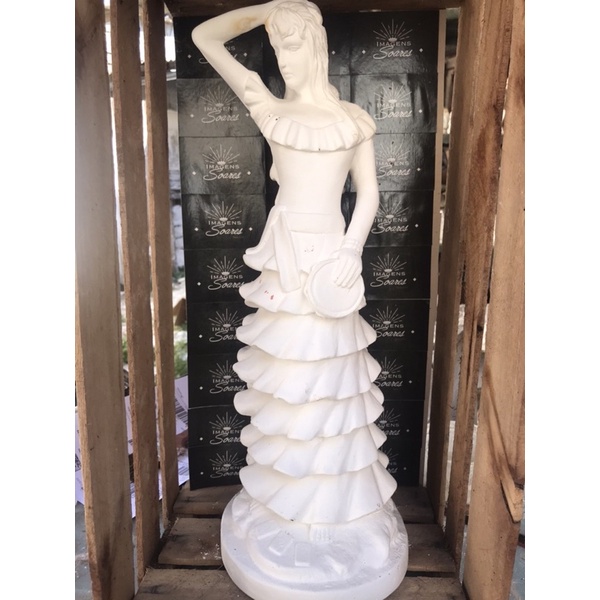 Imagem de cigana ou cigana sete saias 50 cm /gesso cru
