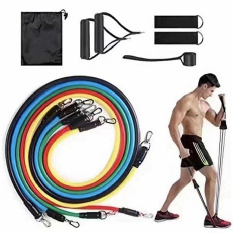 11 Pçs / Set Elásticos Puxar Corda Para Casa Ginásio Equipamentos De Treino De Fitness Exercício Resistência Acessórios De Treinamento