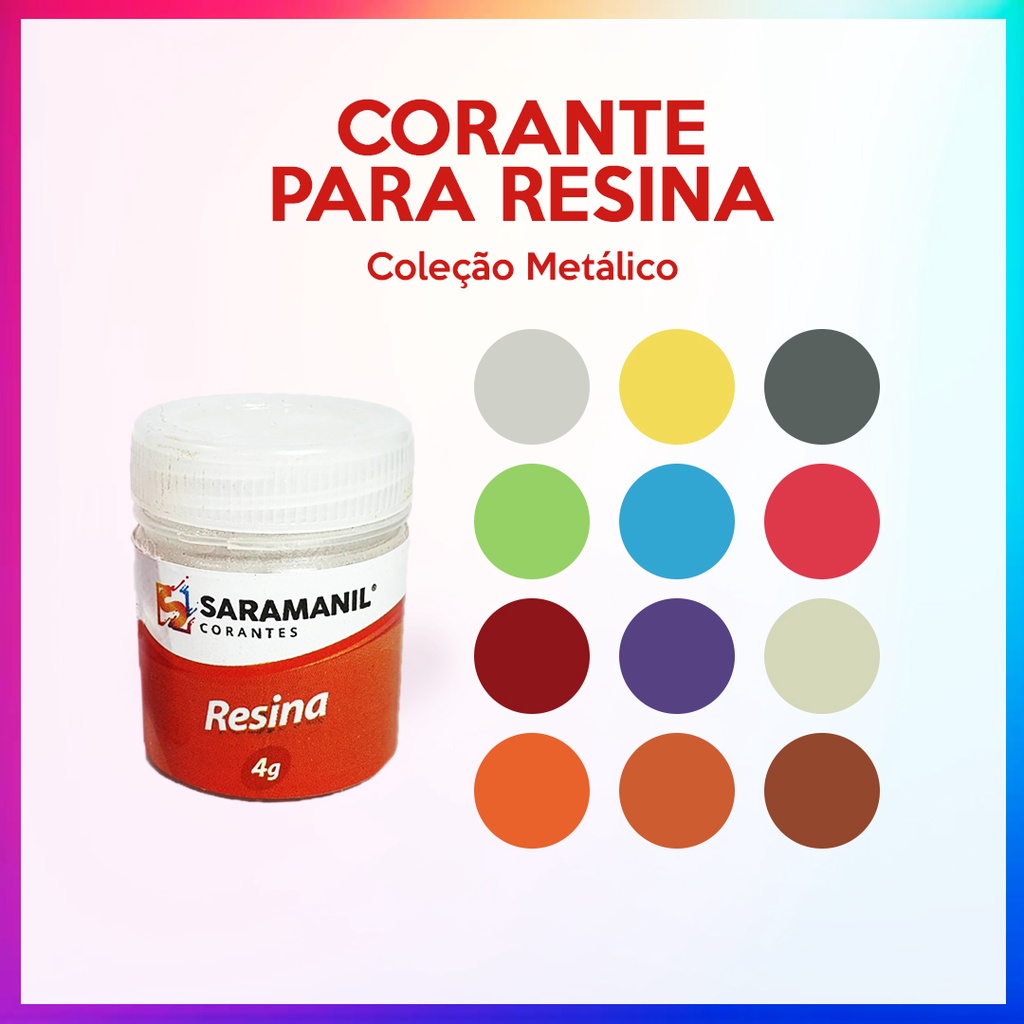 Corante para Resina Saramanil - Coleção Metálico