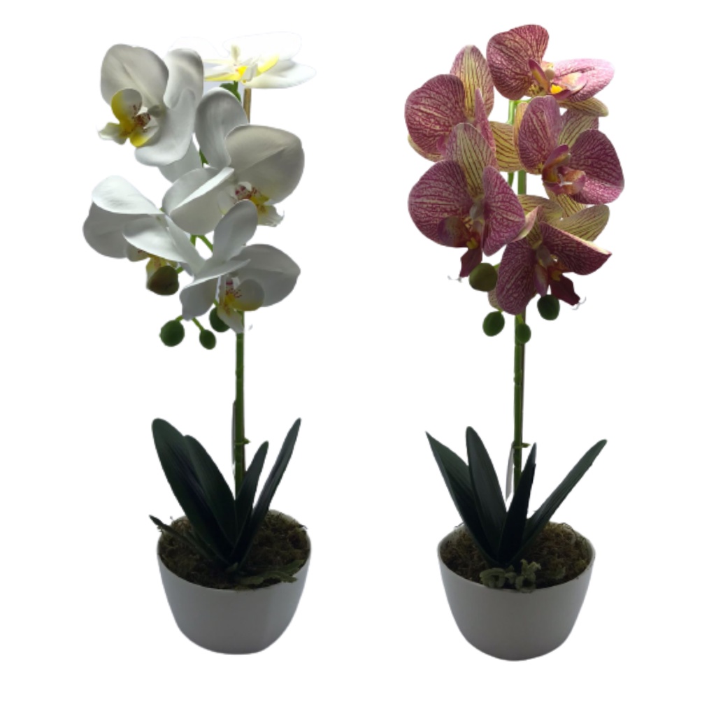 Vaso Decorativo - Flor Orquídea Artificial - Para Aparador Estante Rack  Mesa - Casa e Decoração - Festas - Arranjo Pétala Haste | Shopee Brasil