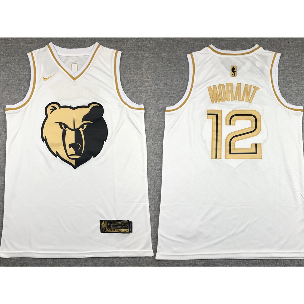 bordado Camiseta De Basquete camisa Memphis Grizzlies 12 Ja Morant 2022