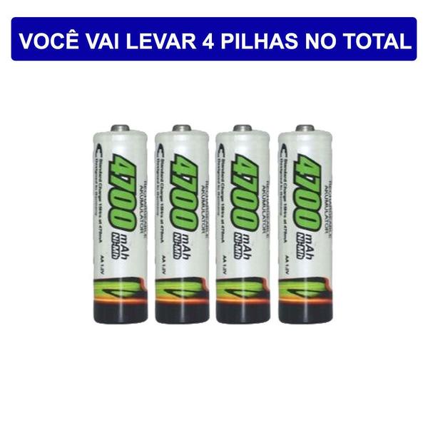 Pilha Recarregável AA Maxday 4700mAh - REDE 43