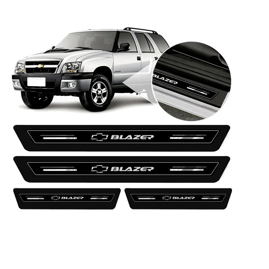 Soleira Protetor Porta Platinum Gm Blazer 96 97 98 99 Á 2001 2002 2003 2004 2005 2006 2007 2008 2009 2010 2011 - Preto Imperdível !!!! !!! Aproveite!