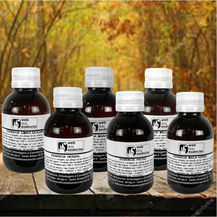 Essências aromatizador e cosmético - Frasco 100 ml