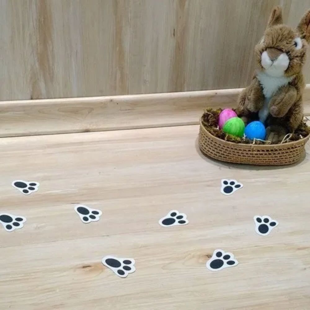 Adesivos Pegada de Coelho Caça aos Ovos de Páscoa Preto - Recortado e Pronto pra Colar #1 em Oferta na Shopee