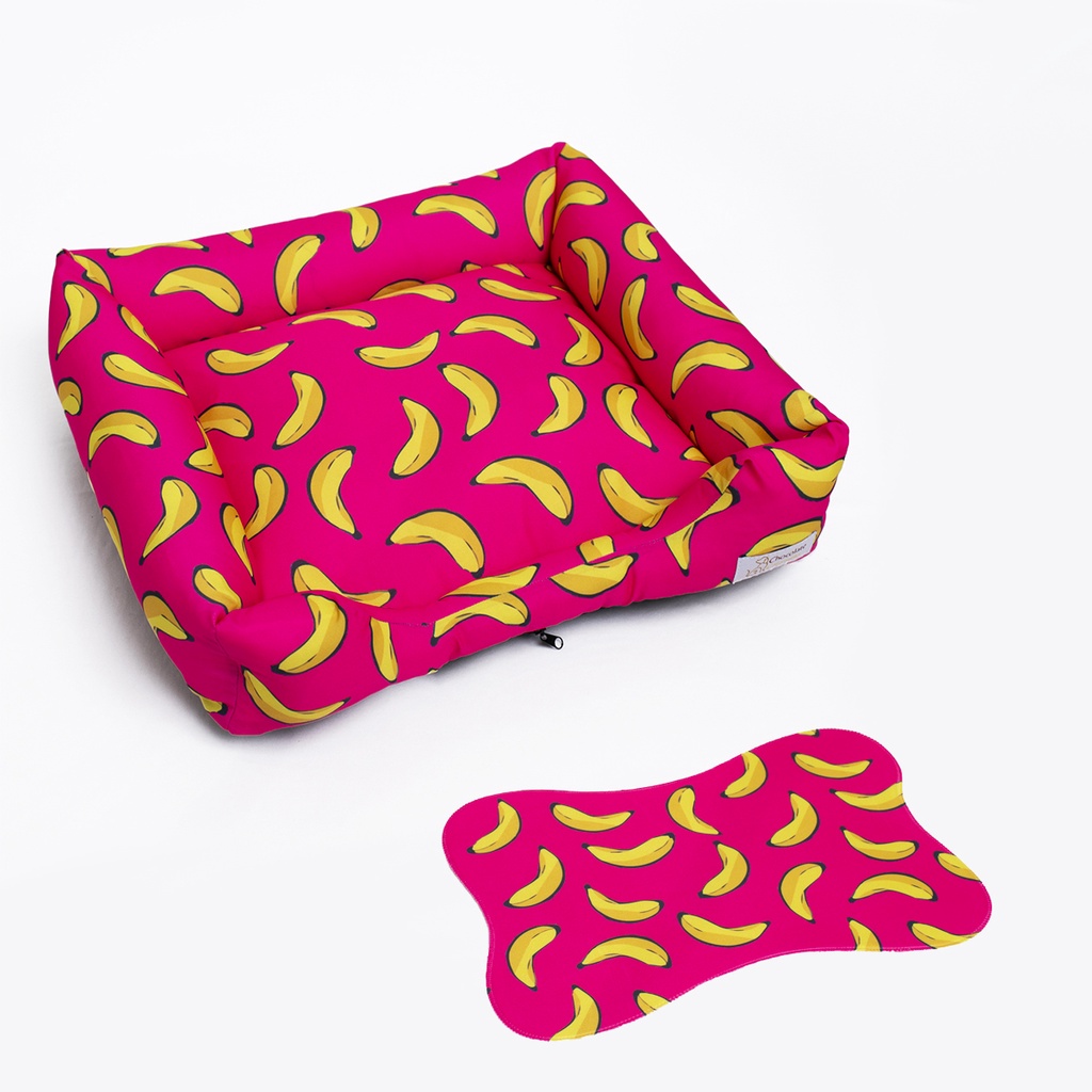 Kit Cama Caminha Pet + Tapete cama para cachorro cães gato Zíper Lavável Fundo Impermeável pequena