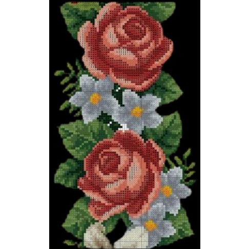 Como Comprar Talagarça: Tela PIintada em TALAGARÇA + LÃ + FRETE +  MANUAL / flor Rosa