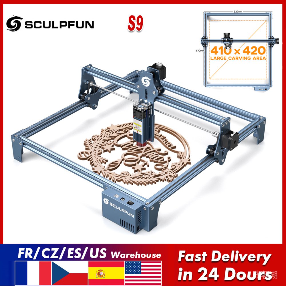 Sculpfun s9/s10 90w laser engraver effect cnc router desktop diy laser ...
