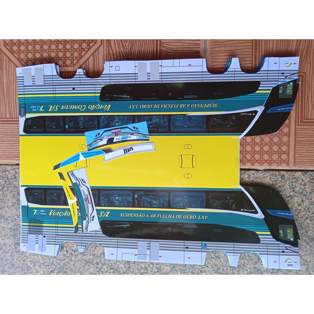 Adesivo COMETA FLEXA para Ônibus Viação Petroleum 1/43
