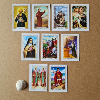 Santinhos de Papel de Santos e Santas Católicas de 6cmx4cm 100 unidades em Oferta na Shopee