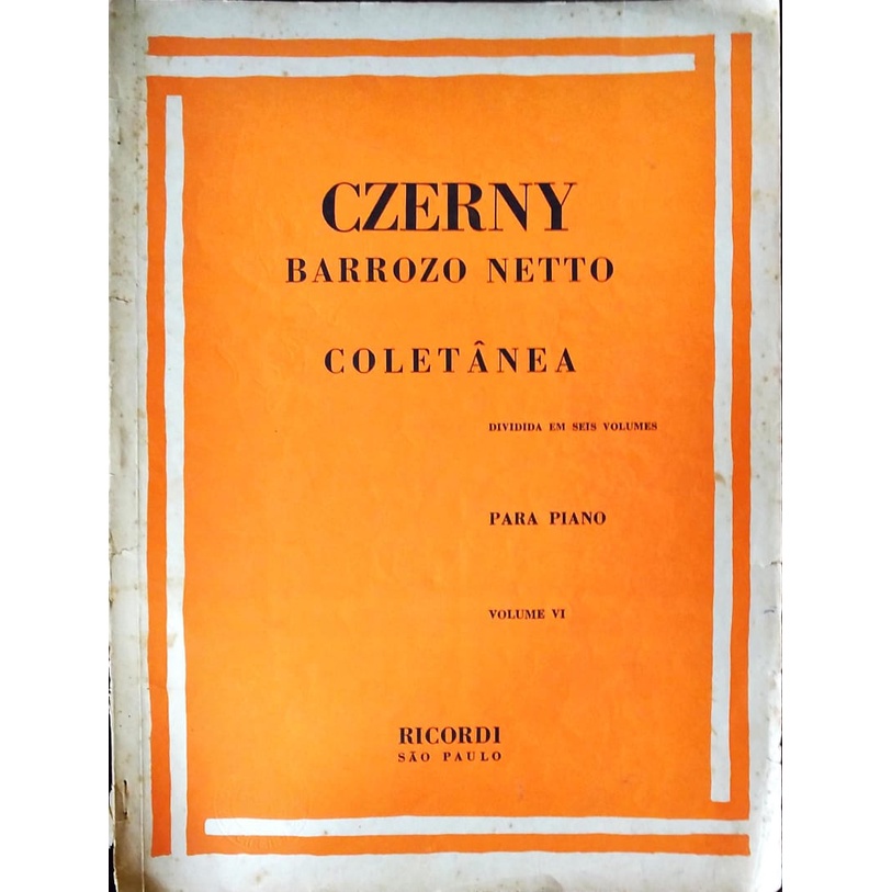 Partitura Czerny Barrozo Netto Coletânea para Piano Vol. VI