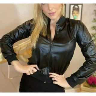 Jaqueta Bomber Cirre Blusa De Frio Para Moda Outono-Inverno.