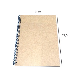 Caderno Universitário Com Capa Em Mdf 3mm Cortada A Laser. 96 Folhas