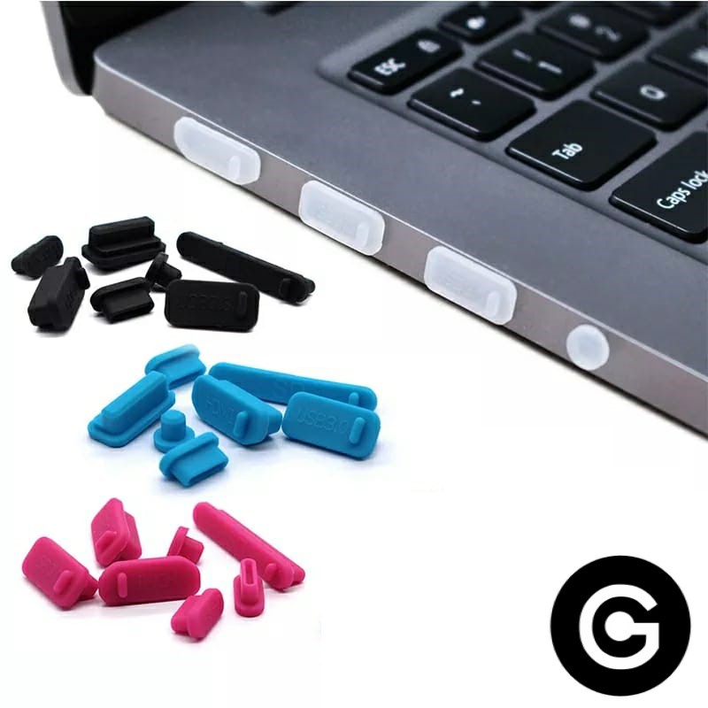 Proteção Notebook Colorido Silicone Anti Poeira Prova d' agua Tampa Plug Laptop Porta USB HDMI Interface RJ45 PC