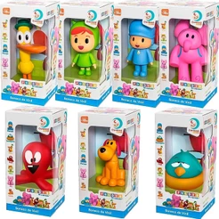 Bonecos Turma do Pocoyo em Vinil - Nina Loula Pato Elly Sonequita Fred Pocoyo - Brinquedo Bebe