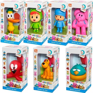 Bonecos Turma do Pocoyo em Vinil - Nina Loula Pato Elly Sonequita Fred Pocoyo - Brinquedo Bebe em Oferta na Shopee