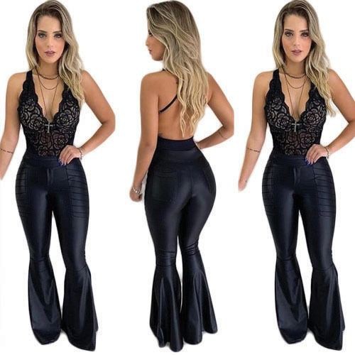 calça boca de sino de pano