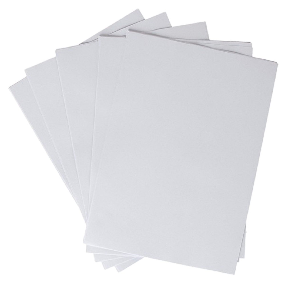 100 Adesivo Vinil Branco Brilhante Impressora Laser A4 - Prova Dágua - 100 folhas
