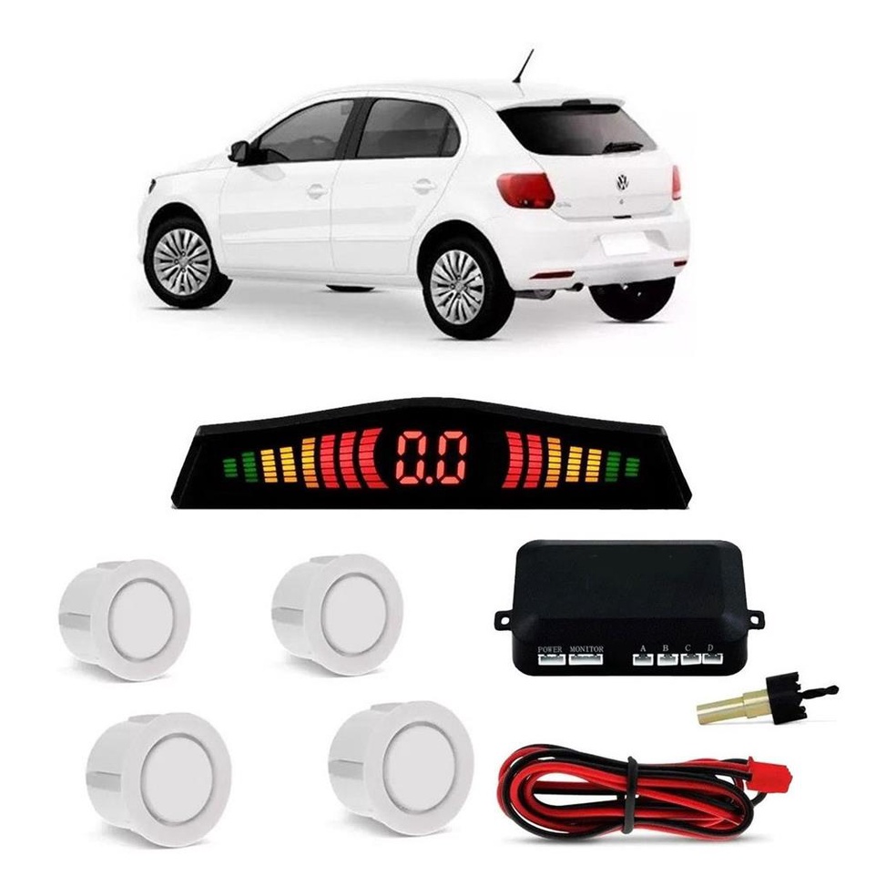 Sensor De Estacionamento Automotivo Vw Gol G4 G5 G6 Branco