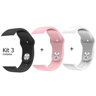 Kit Pulseiras Silicone para Relógio Inteligente Smartwatch D20 Y68 - Pronta Entrega