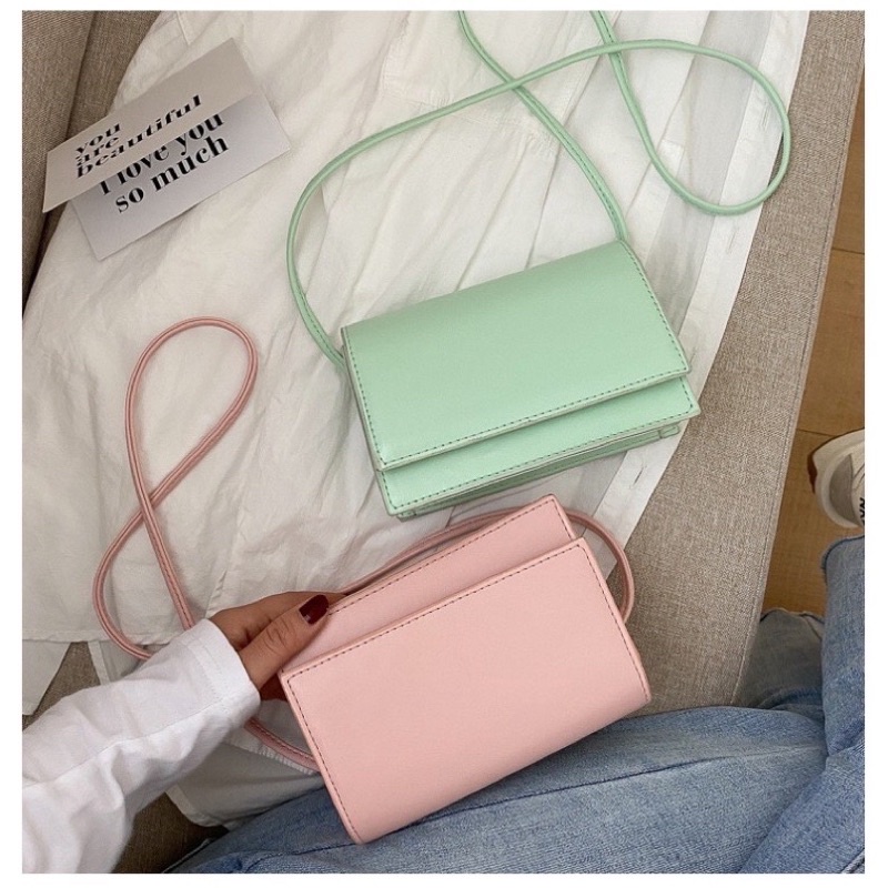 bolsa feminina lisa transversal pequena em Oferta na Shopee