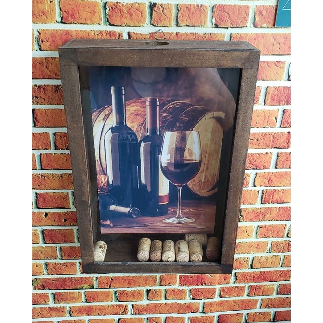 Quadro Personalizado Porta Rolha de Vinho e Tampinhas De Cerveja Lacre Mdf