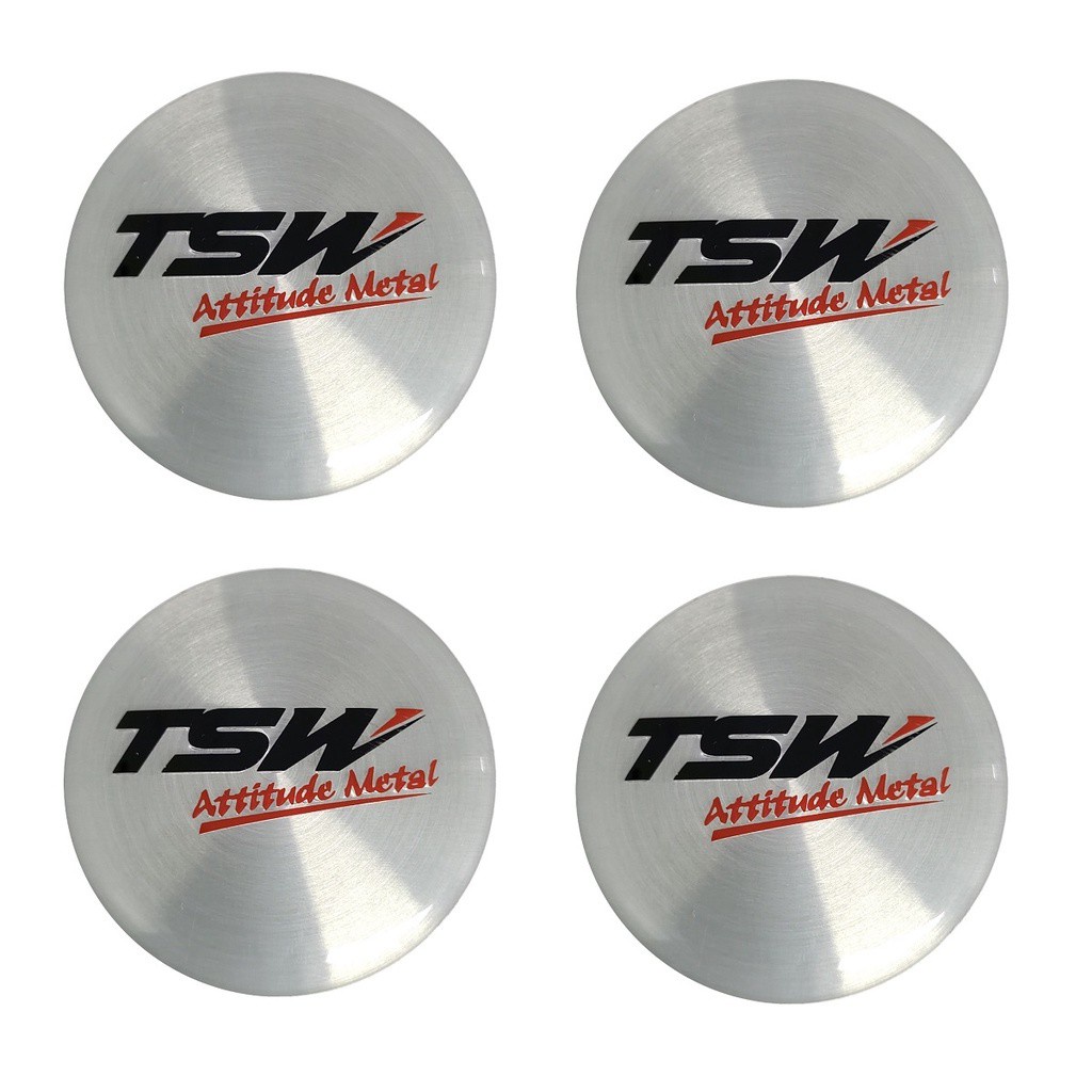 Kit 4 Emblema adesivo Centro de Roda TSW 51mm