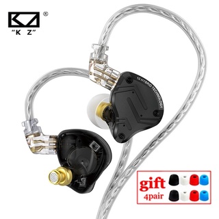 KZ ZS10 PRO X HIFI Fone De Ouvido Metálico Híbrido Intra-Auricular Esporte Ruído Cancelando Fones Baixo