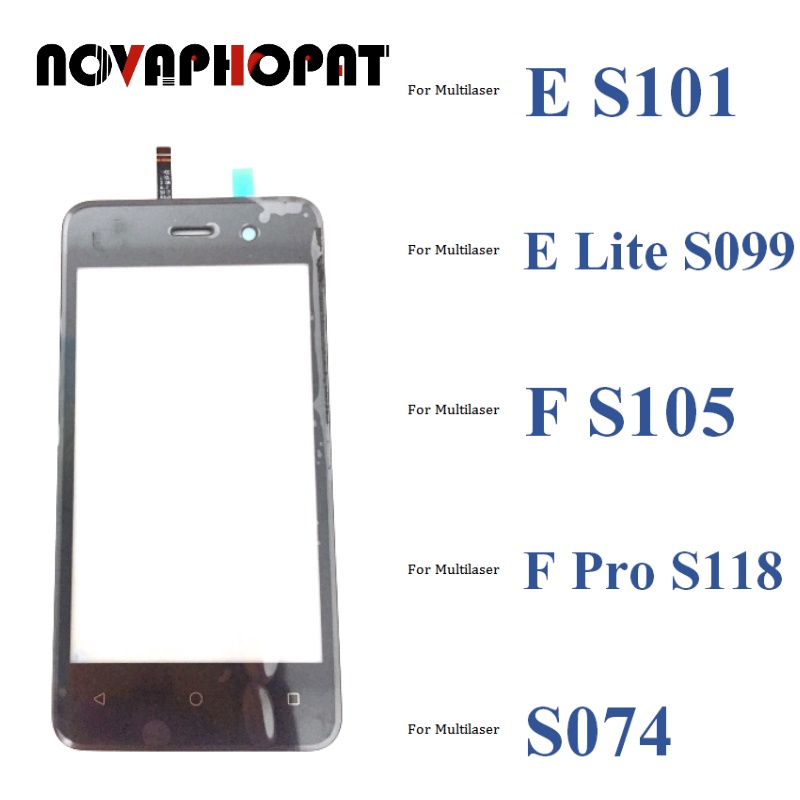 Novaphopat Black Touchpad For Multilaser E S101 Lite S099 F S105 Pro S118 S074 Touch Screen Digitizer Glass Sensor Screen