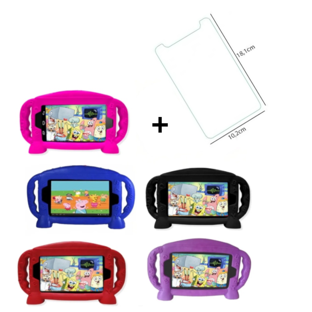 Capinha Para Tablet Amazon Fire 7 2019 Kfmuwi 7 Polegadasb + Película do vidro Temperado 9H