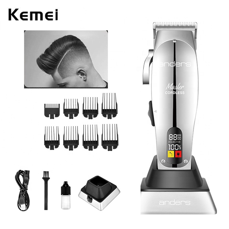 Máquina De Corte/Aparador De Cabelo Master Sem Fio Ajustável Com Lâmina Para Kemei AD-12480 - Beauty