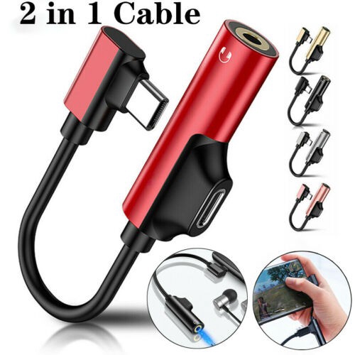 Cabo Adaptador Conversor / Cabo de Recarga USB Tipo C para Entrada de Áudio AUX de 3,5mm / P2 para Fone de Ouvido em Oferta na Shopee