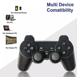 Controle para jogos wireless ps2, ps3, pc, tv joystick 2.4g vibração dupla choque joypad usb