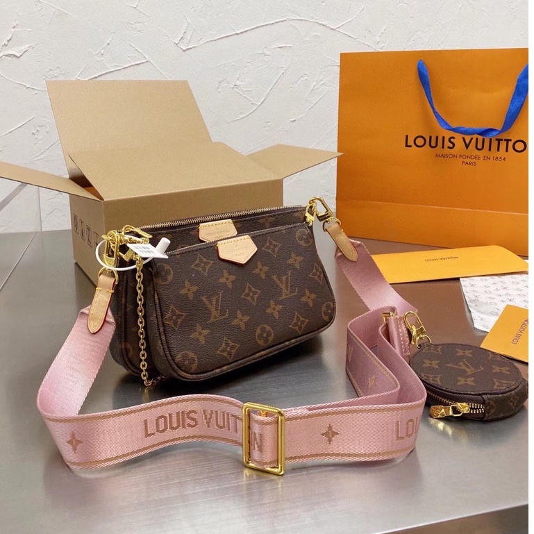 Bolsa de ombro Louis Vuitton com corrente em segunda mão durante